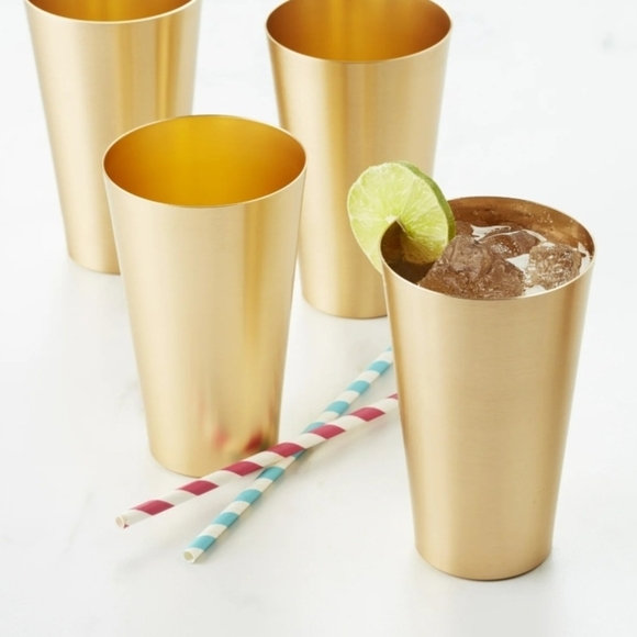 Cambridge Gold Aluminum Cups Set of 4 - Picture 2 of 4